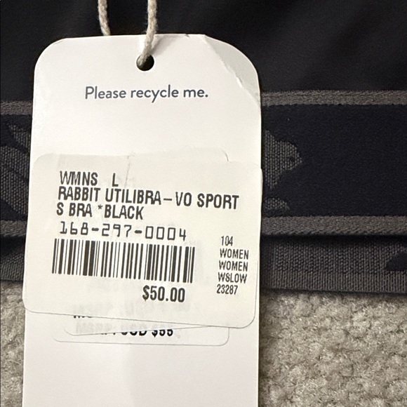 Rabbit Women's Sleek Black Sports Bra - Picture 3 of 3